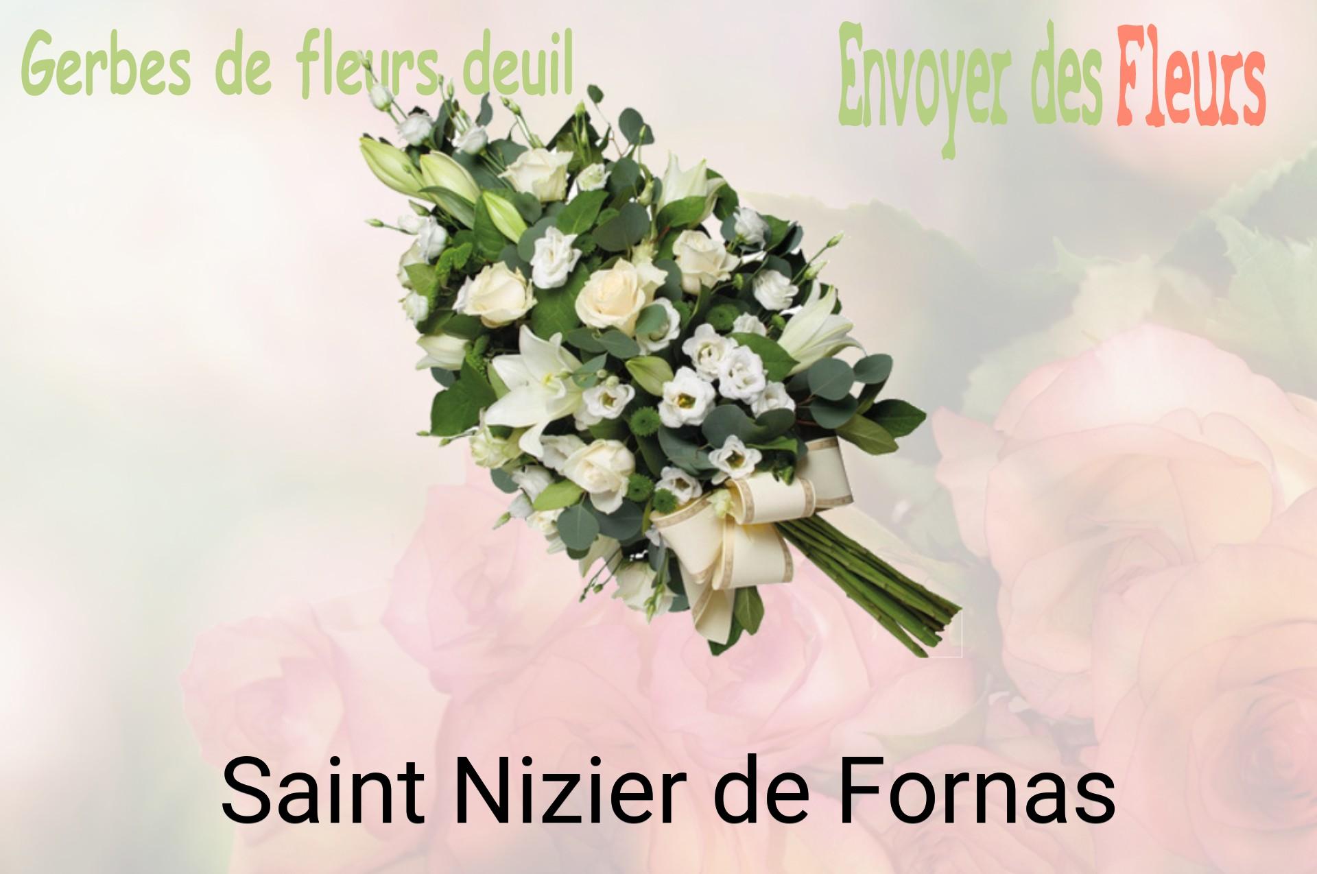 Gerbe de fleurs de deuil livrée à Saint-Nizier-de-Fornas